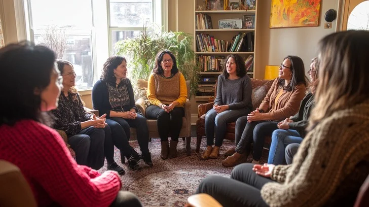 women s group meeting stockcake